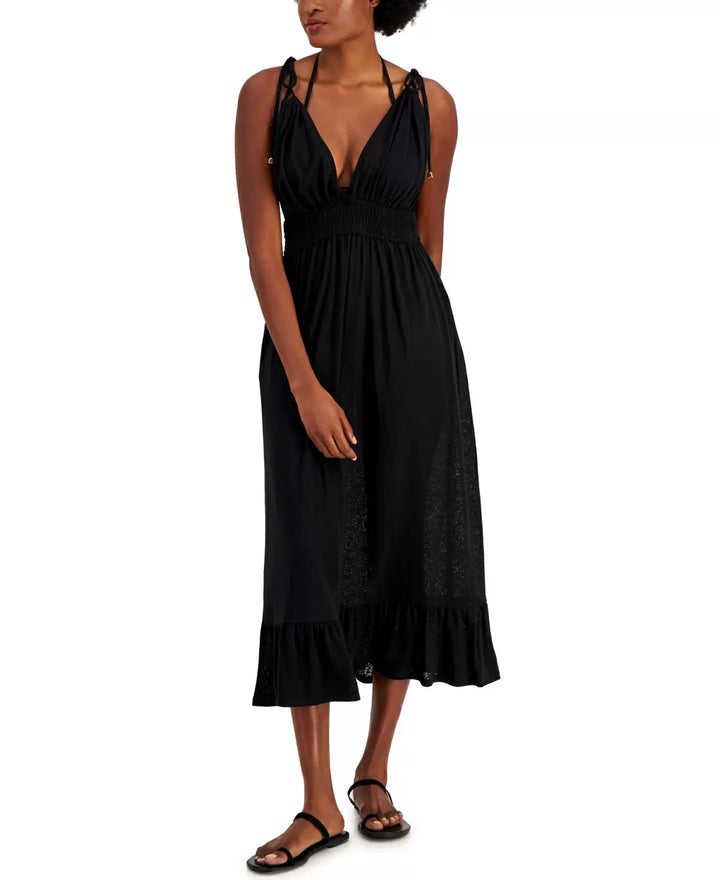 Miken Smocked Midi Dress Cover-Up
