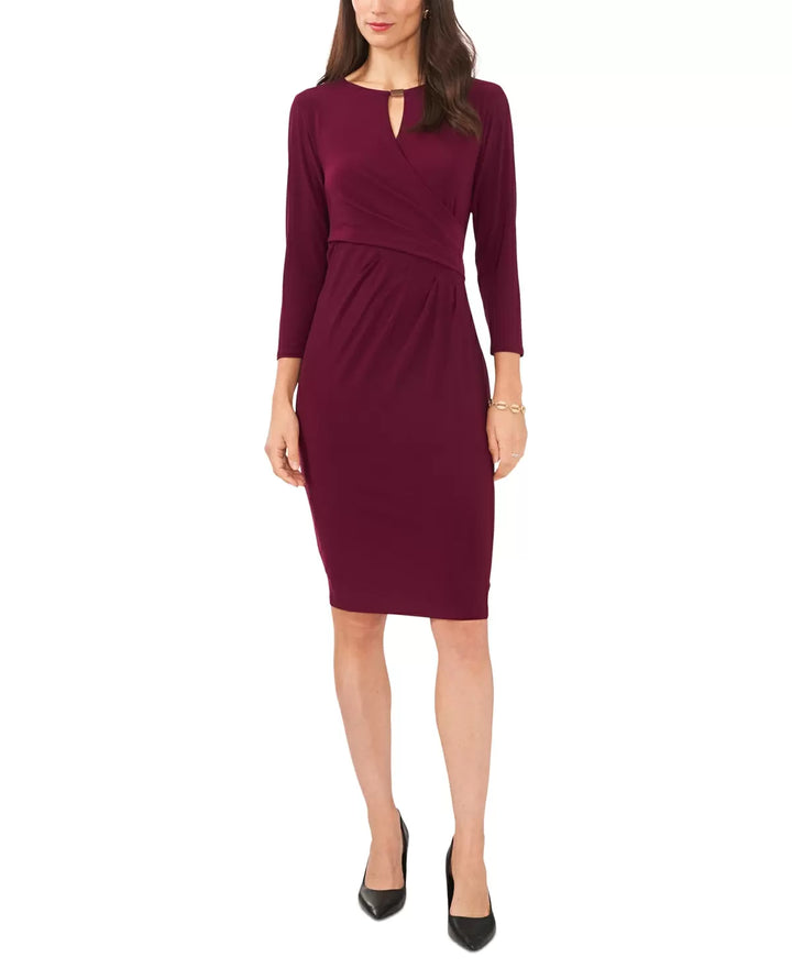 MSK Wrap-Front Sheath Dress