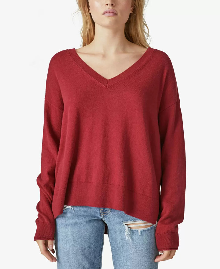 Lucky Brand Cloud-Soft V-Neck Long-Sleeve Sweater