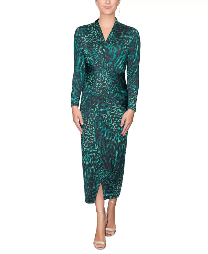 RACHEL Rachel Roy Printed Faux-Wrap Dress