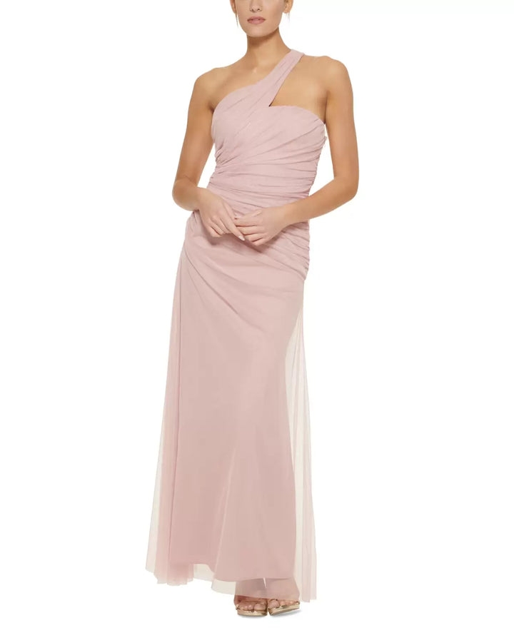 DKNY Tulle Mermaid One-Shoulder Gown