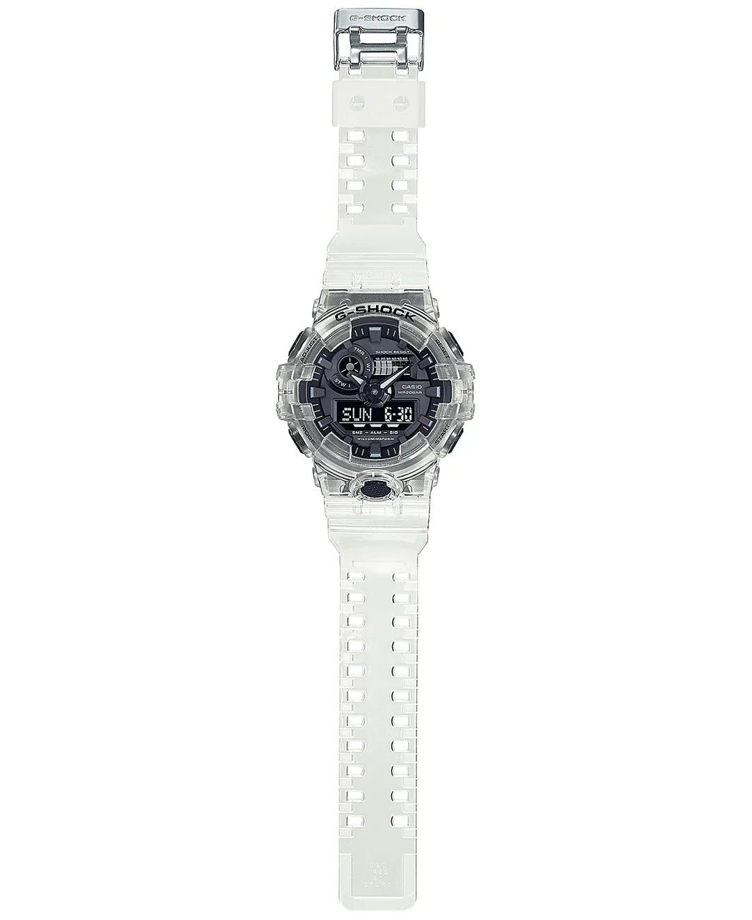 G-Shock Men's Analog-Digital Clear Resin Strap Watch 53.4mm GA700SKE