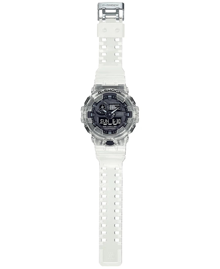 G-Shock Men's Analog-Digital Clear Resin Strap Watch 53.4mm GA700SKE