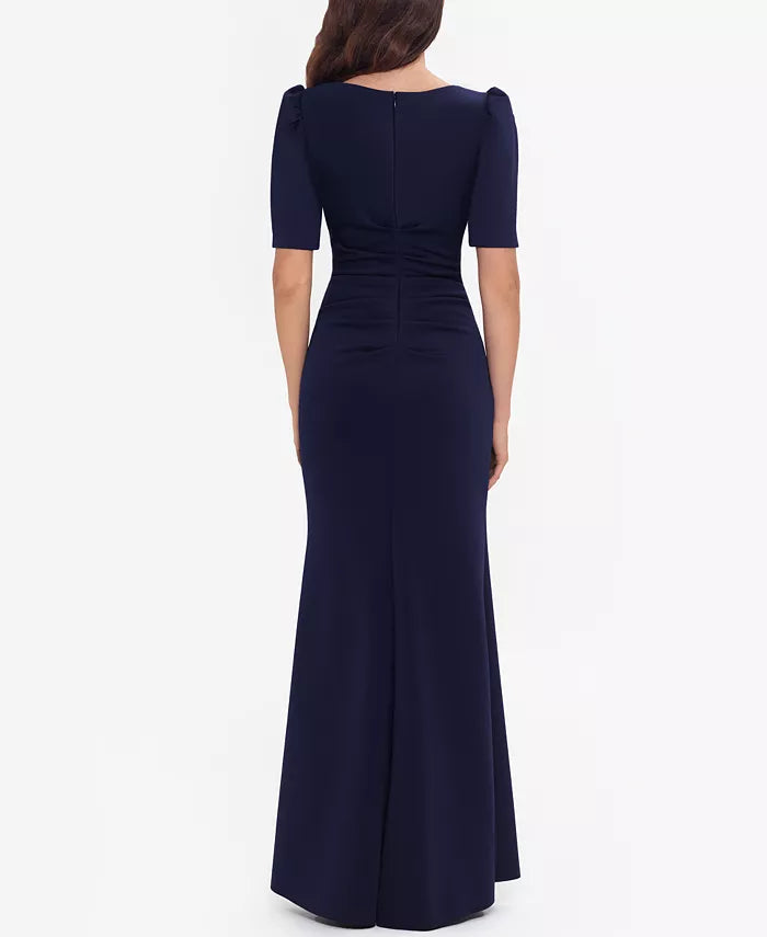 XSCAPE Petite Puff-Sleeve Gown