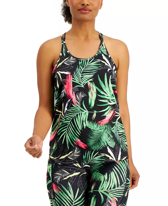 ID Ideology Pastel Palms Strappy Tank Top