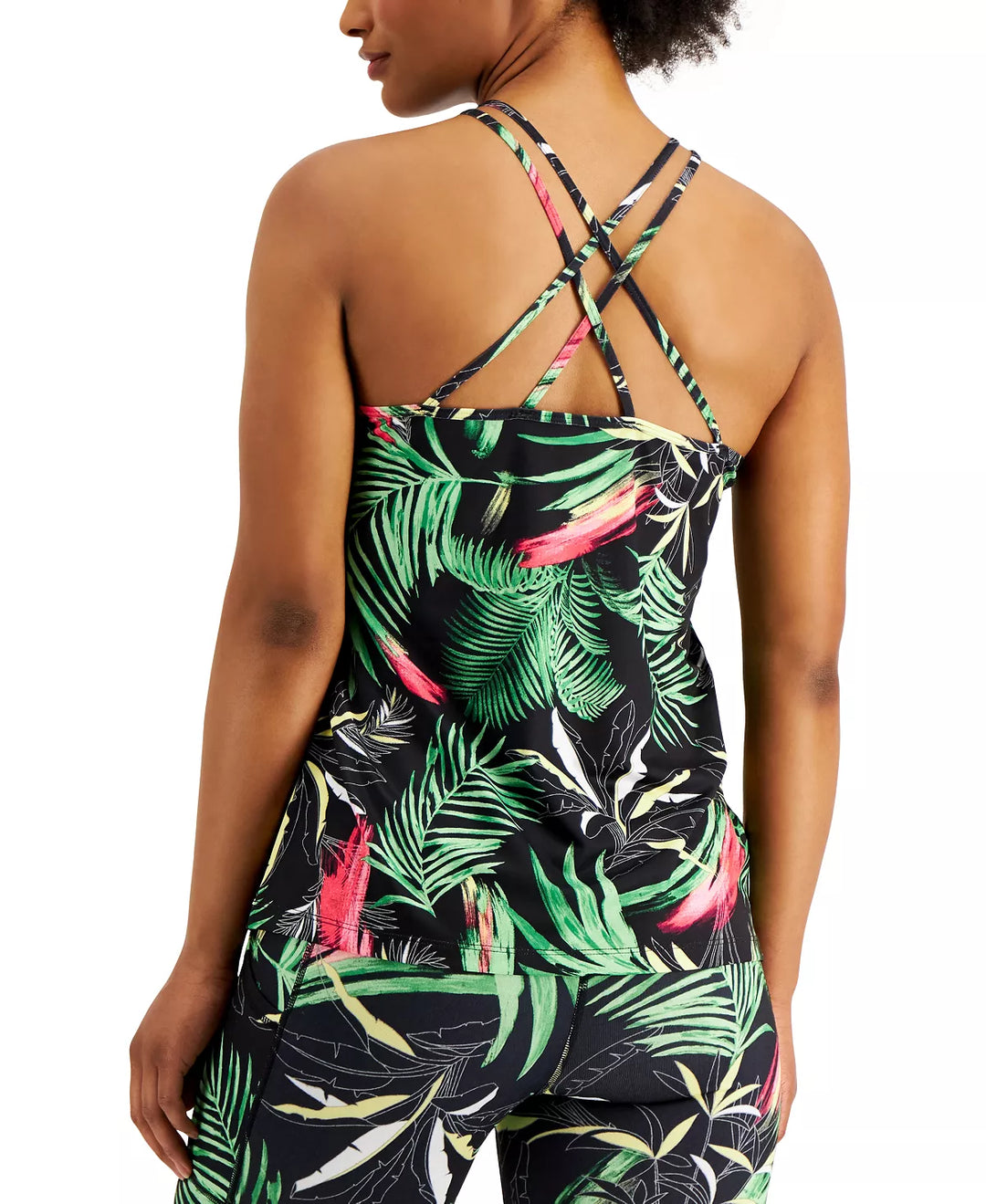 ID Ideology Pastel Palms Strappy Tank Top
