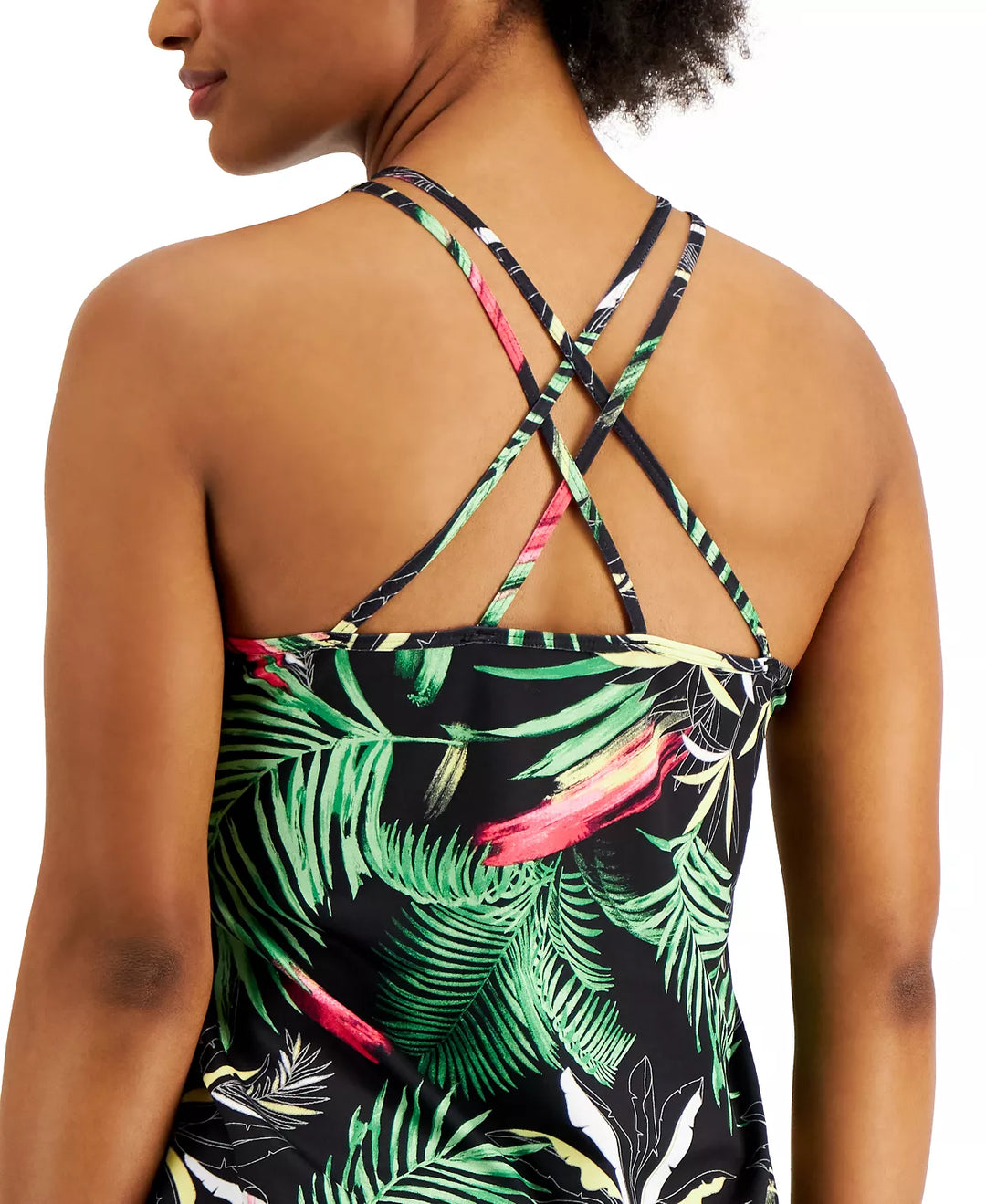 ID Ideology Pastel Palms Strappy Tank Top