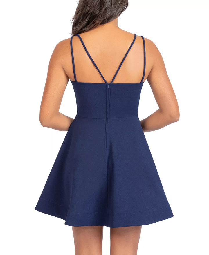 B Darlin Juniors' Strappy Fit & Flare Dress