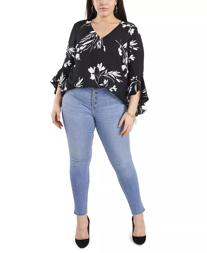 VINCE CAMUTO Plus Flutter Sleeve Top