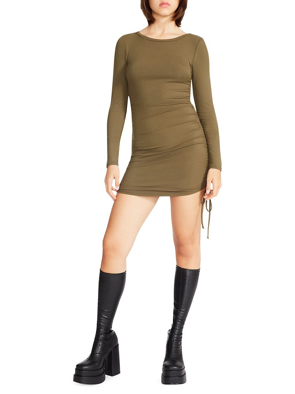 STEVE MADDEN Ruched Bodycon Dress