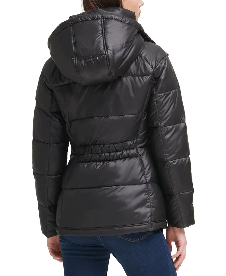 Kenneth Cole Shine Hooded Puffer Coat