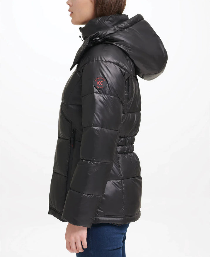 Kenneth Cole Shine Hooded Puffer Coat