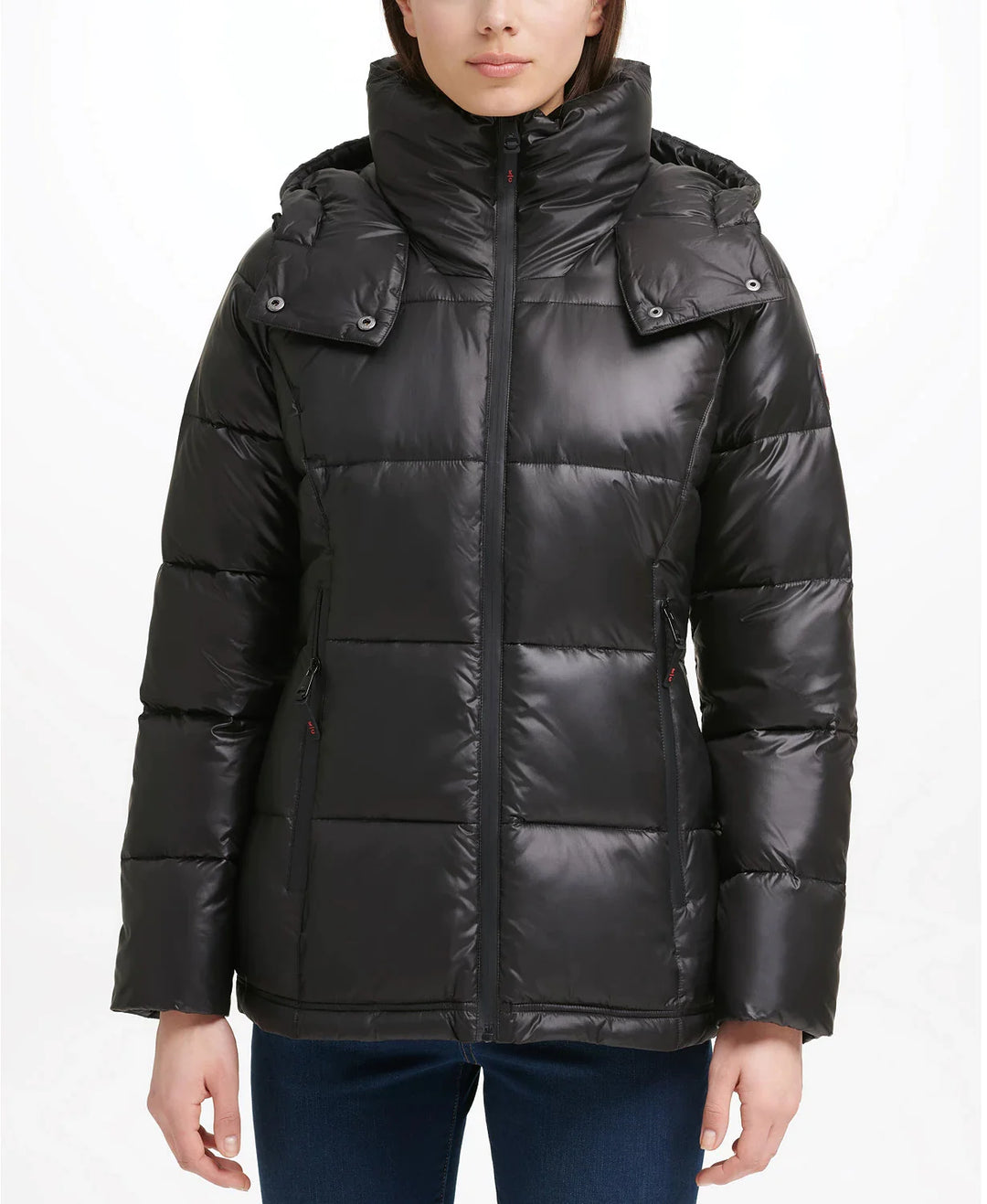 Kenneth Cole Shine Hooded Puffer Coat