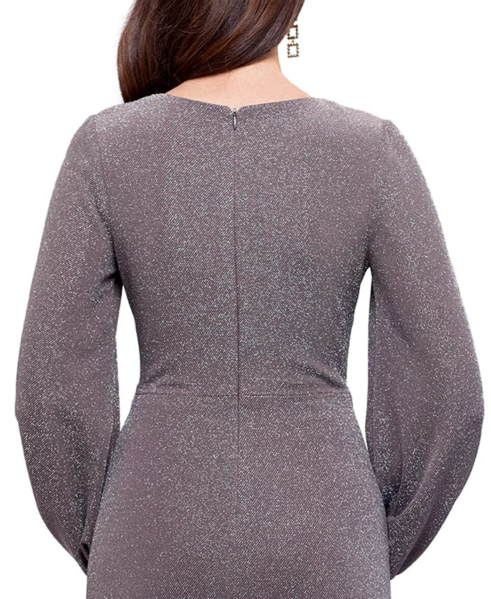 Betsy & Adam Metallic Knotted Gown