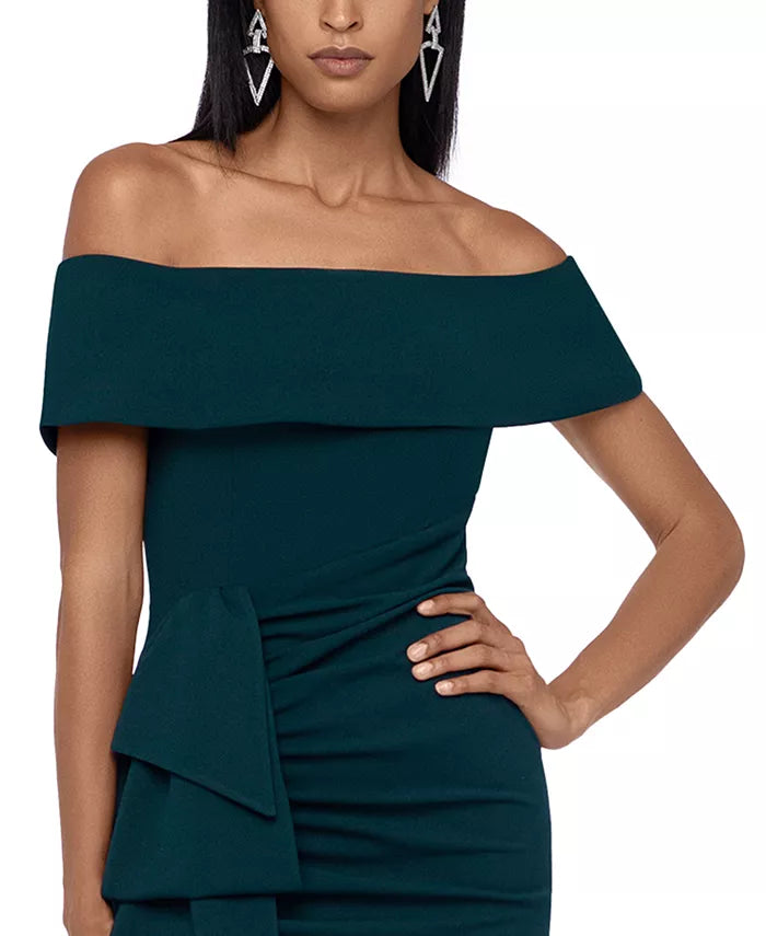XSCAPE Off-The-Shoulder Gown
