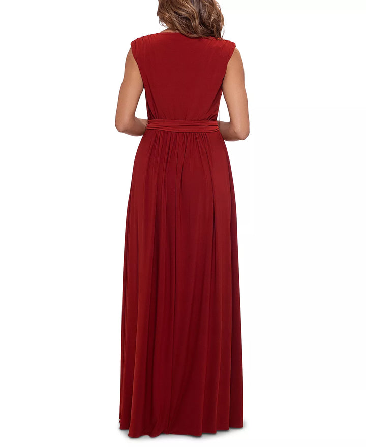 Betsy & Adam Tie-Waist Gown