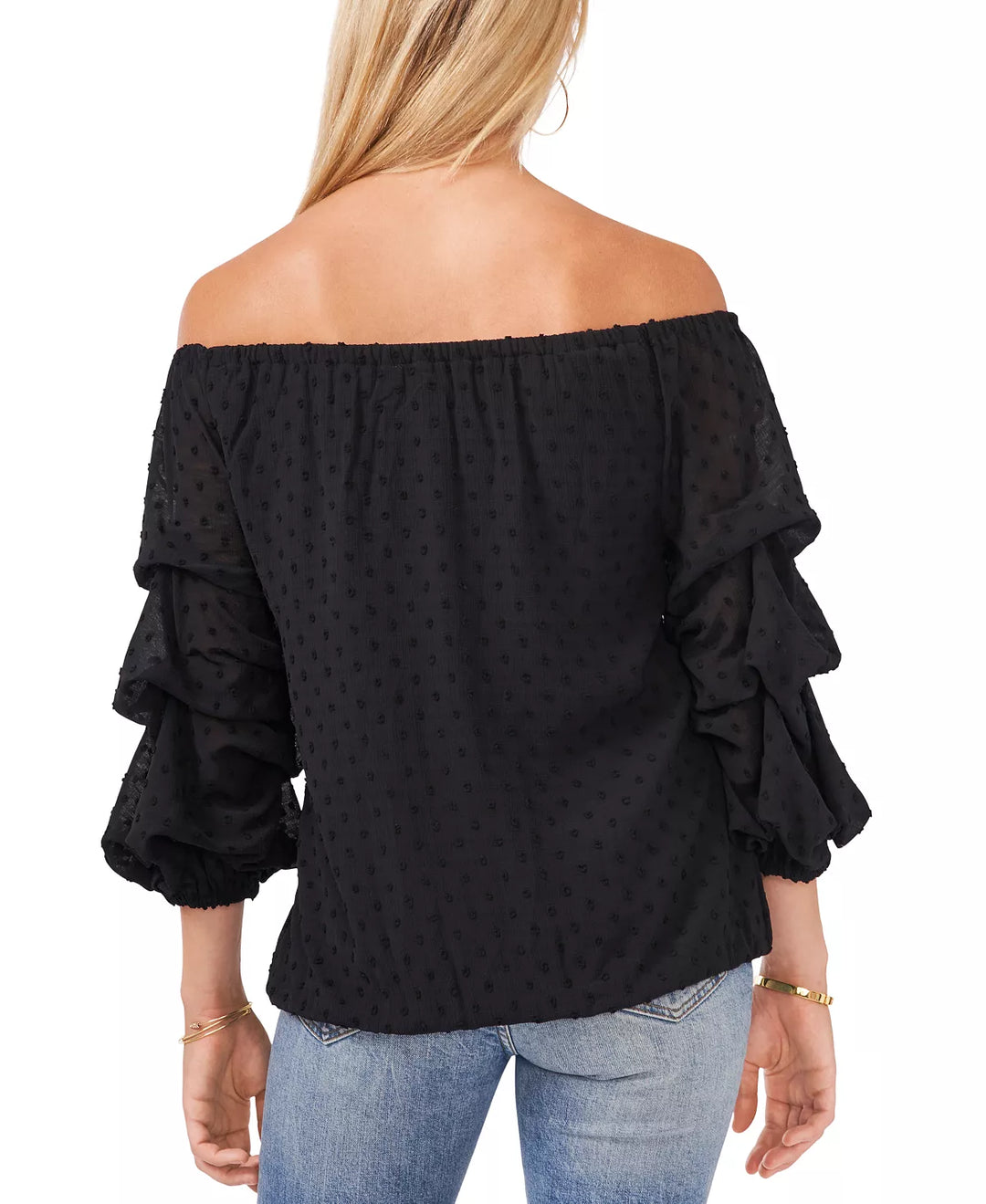 Vince Camuto Clip-Dot Off-The-Shoulder Top