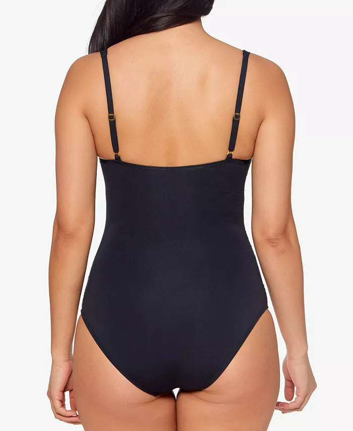 Bleu by Rod Beattie Kore Shirred Bandeau One-Piece Swimsuit