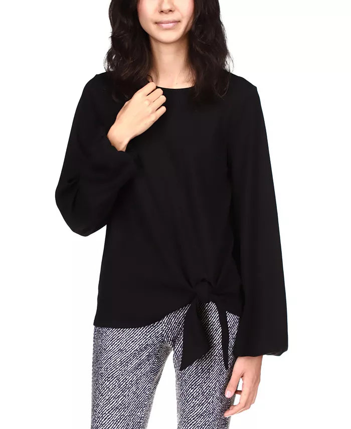 MICHAEL MICHAEL KORS Petite Waffle Tie-Hem Top