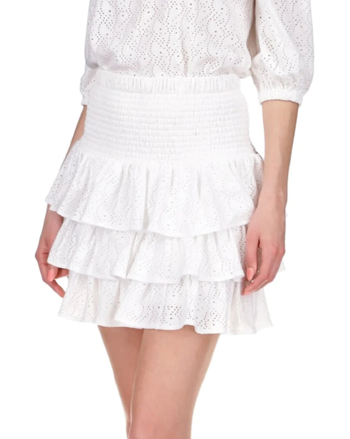 MICHAEL Michael Kors Eyelet Tiered Skirt