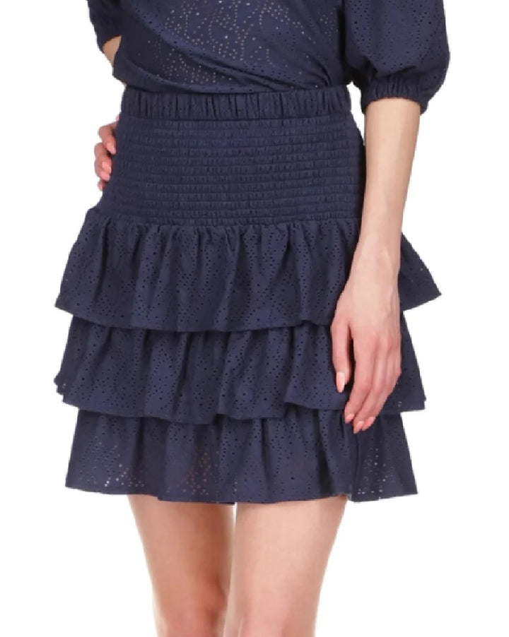 MICHAEL Michael Kors Eyelet Tiered Skirt