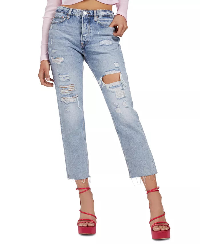 GUESS Girly Cropped Cotton Jeans