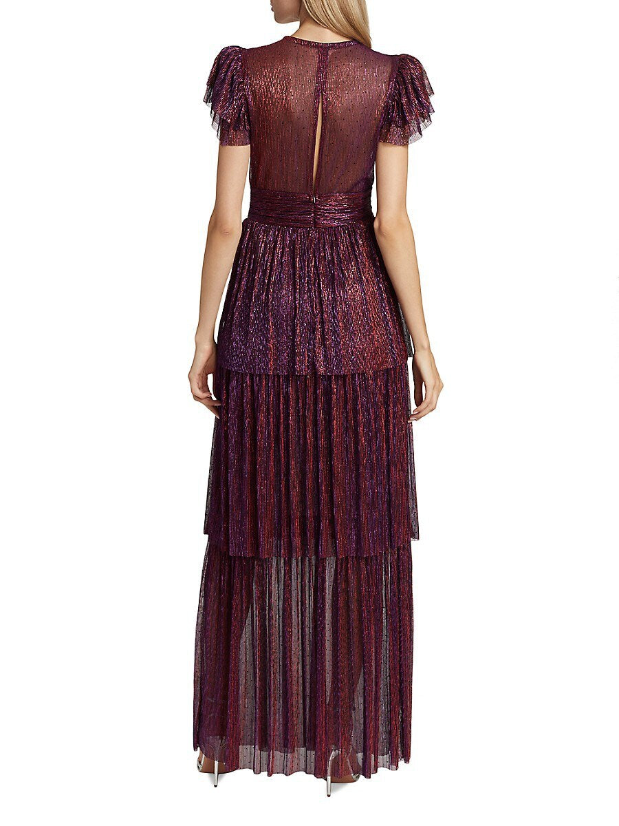 Sabina Musayev Sarah Tiered Sequined Dress