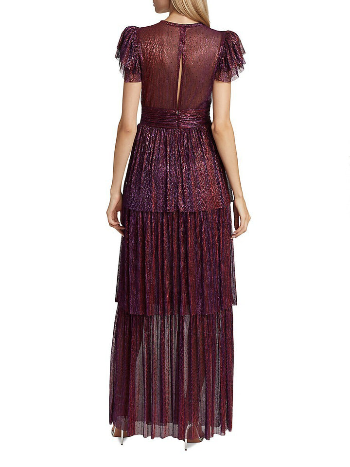 Sabina Musayev Sarah Tiered Sequined Dress