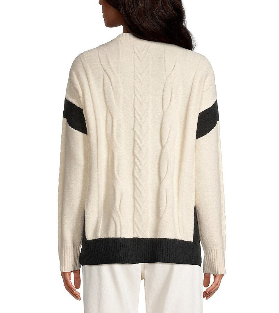 Karl Lagerfeld Paris Colourblock Button Sweater