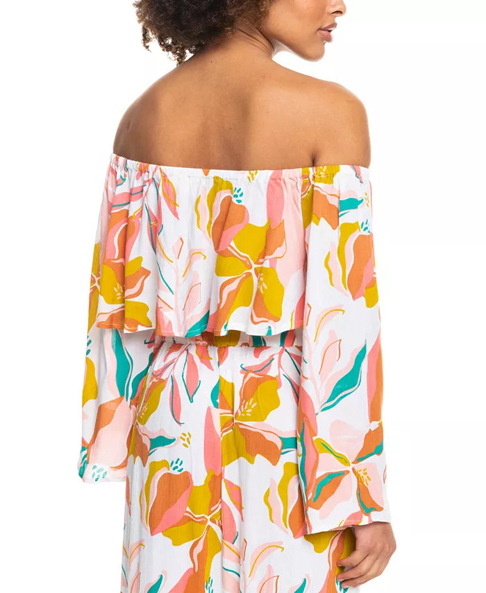 Roxy Juniors' Your Worth Cropped Top Cover-Up