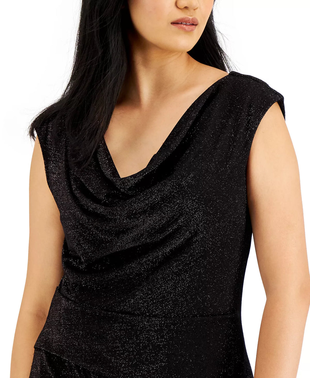 Connected Cowlneck Cocktail Dress