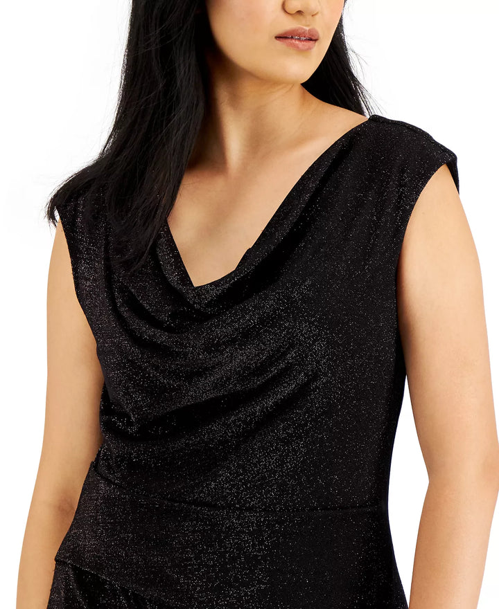 Connected Cowlneck Cocktail Dress