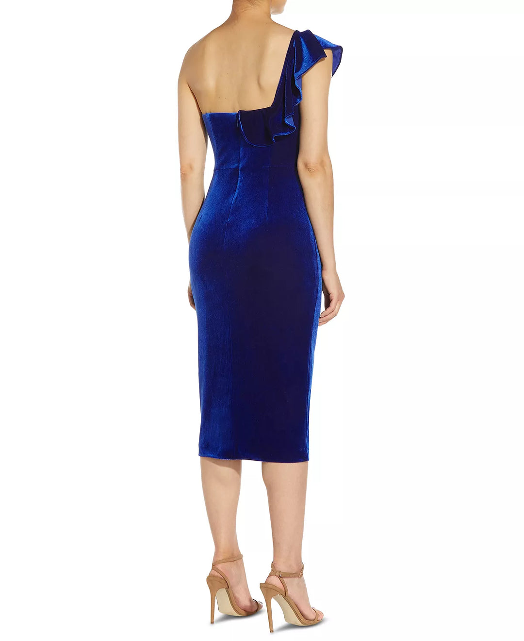 Aidan by Aidan Mattox Ruffled One-Shoulder Dress