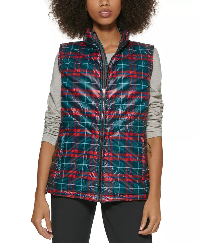 BASS OUTDOOR Trooper Plaid Packable Down Vest