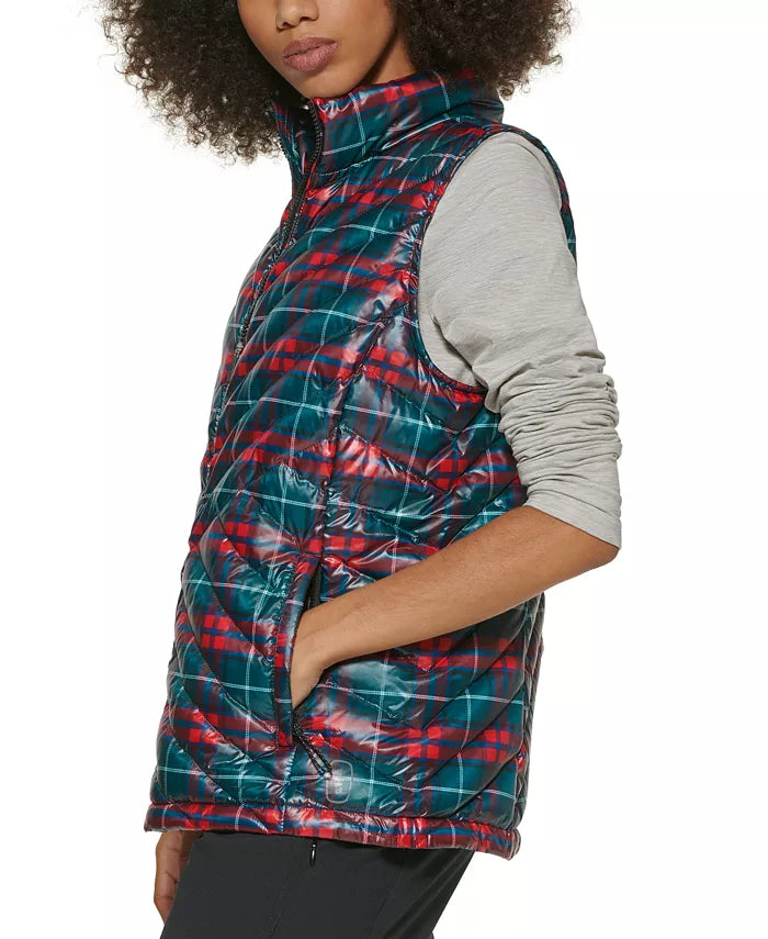 BASS OUTDOOR Trooper Plaid Packable Down Vest