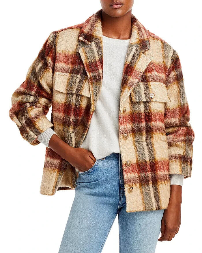 Anine Bing Flynn Plaid Jacket