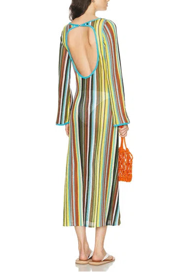 Staud Lorena Dress Skate Stripe MSRP $345