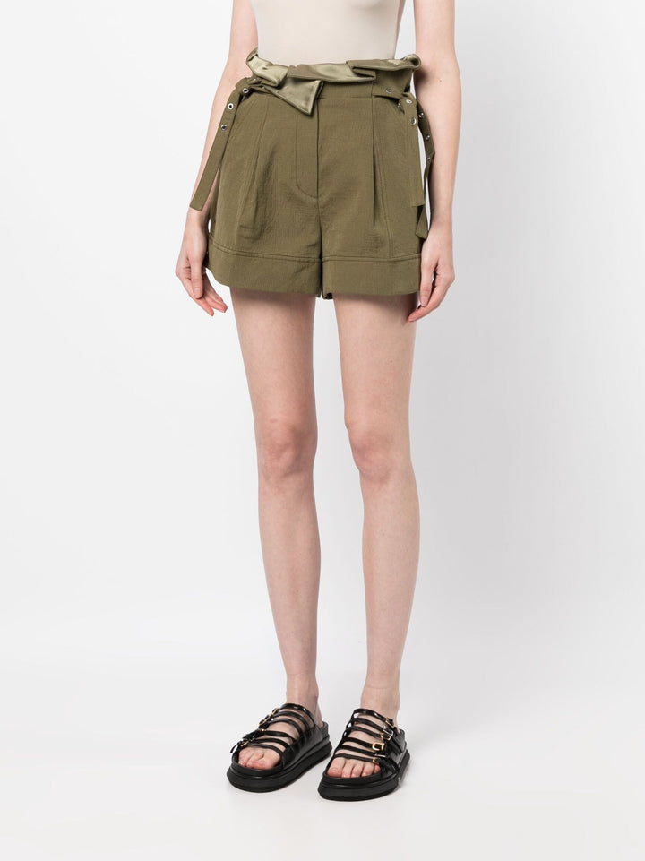 3.1 Phillip Lim Cotton Linen Paperbag Shorts