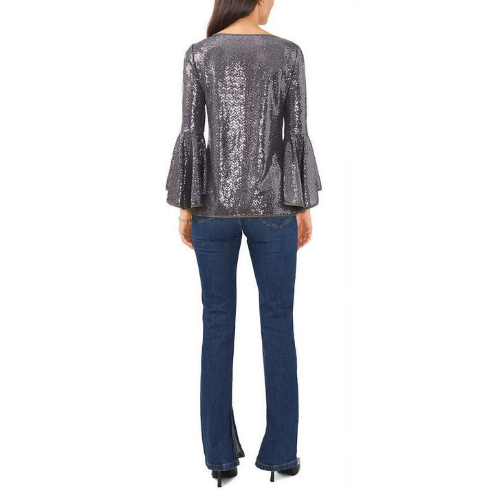 VINCE CAMUTO Sparkle Bell Sleeve Top