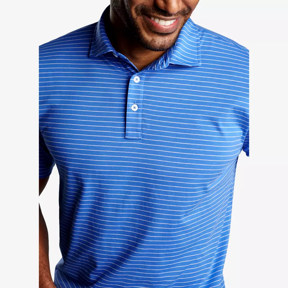 Peter Millar Pilot Mill Cedar Stripe Short-Sleeve Polo