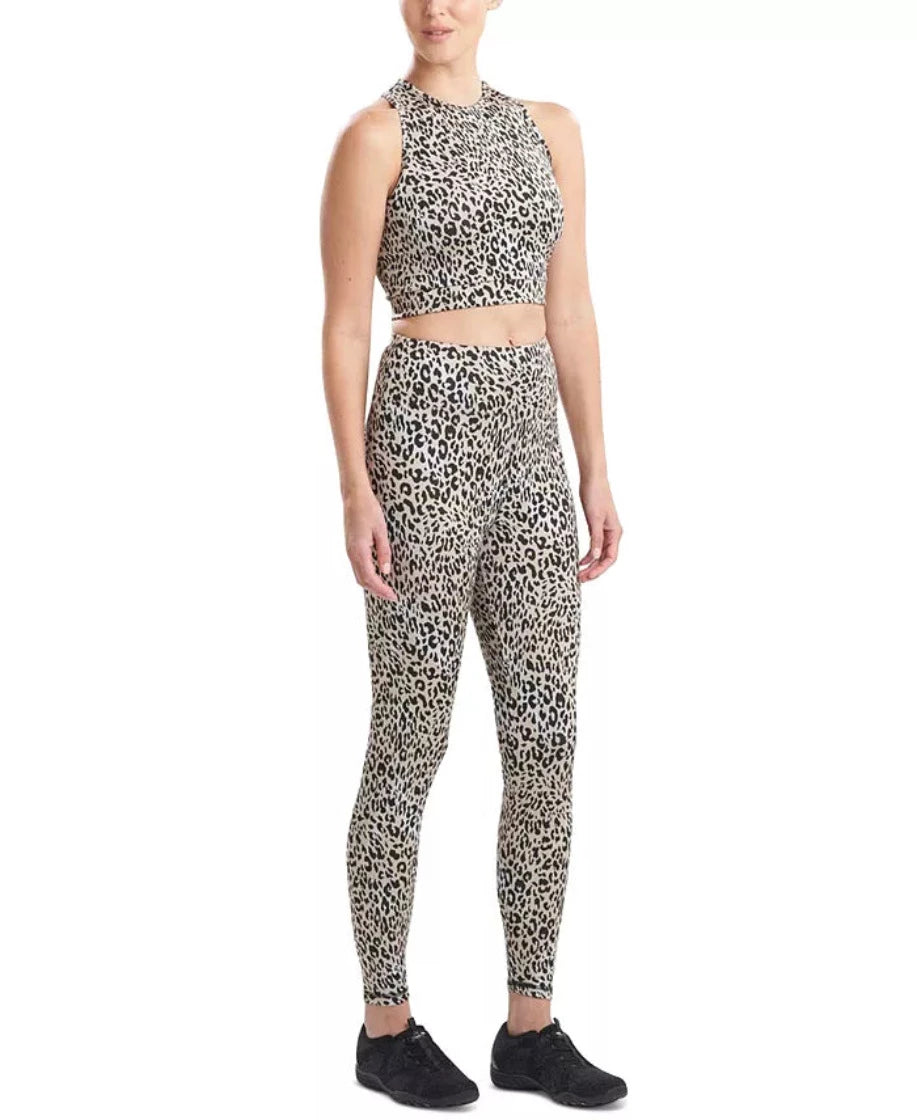 Josie Natori Getaway Animal-Print Cropped Top