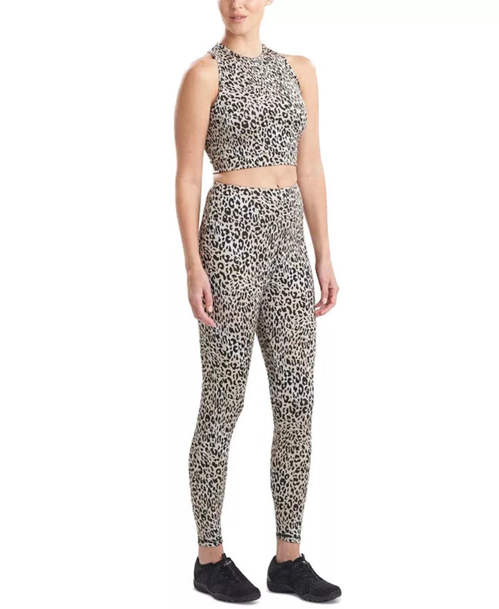 Josie Natori Getaway Animal-Print Cropped Top