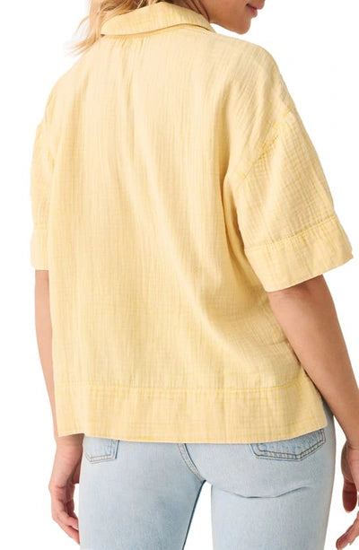 Faherty Dream Organic Cotton Gauze Wren Top