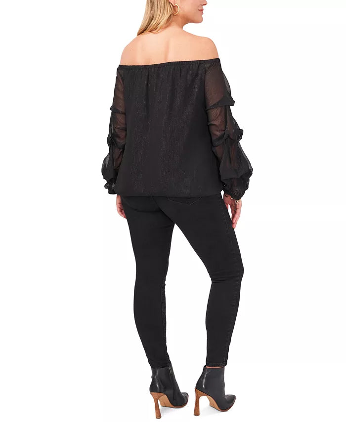 Vince Camuto Plus Size Balloon-Sleeve Top