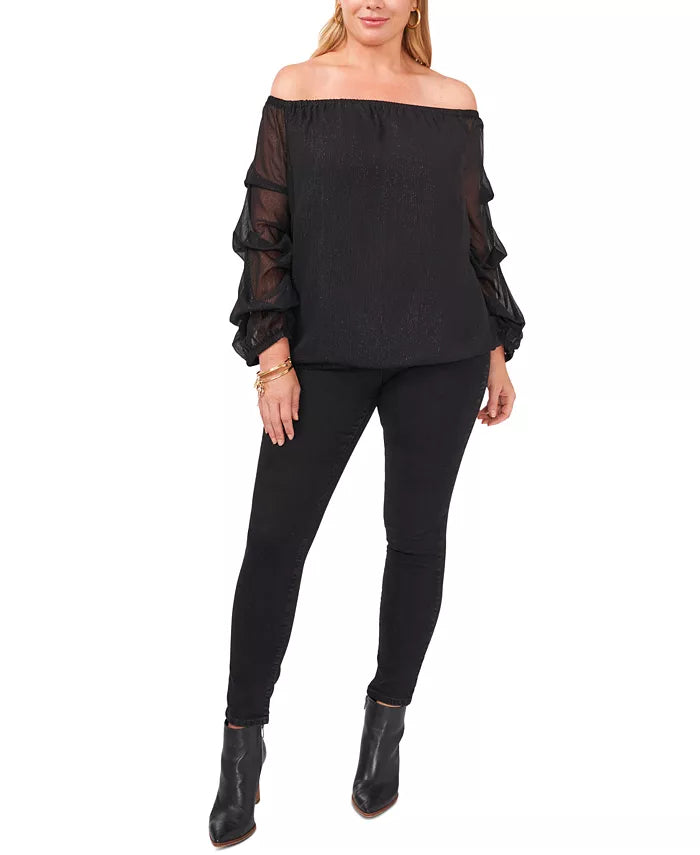 Vince Camuto Plus Size Balloon-Sleeve Top