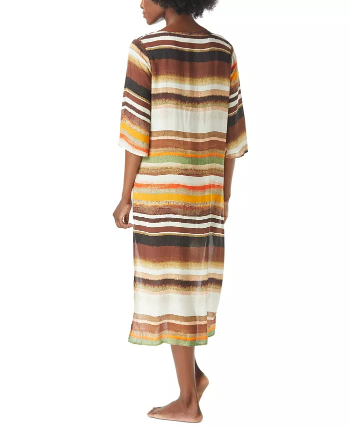 Vince Camuto Striped Caftan Cover-Up