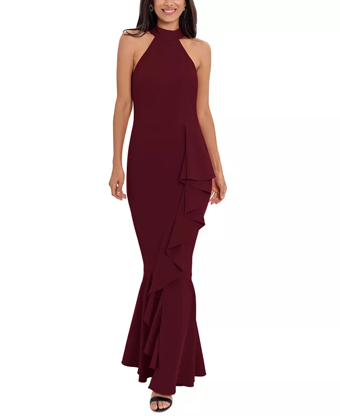 Betsy & Adam Mock-Neck Gown