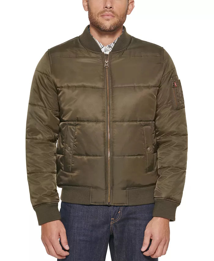 Levi's MEN's Quilted Puffer Bomber Jacket