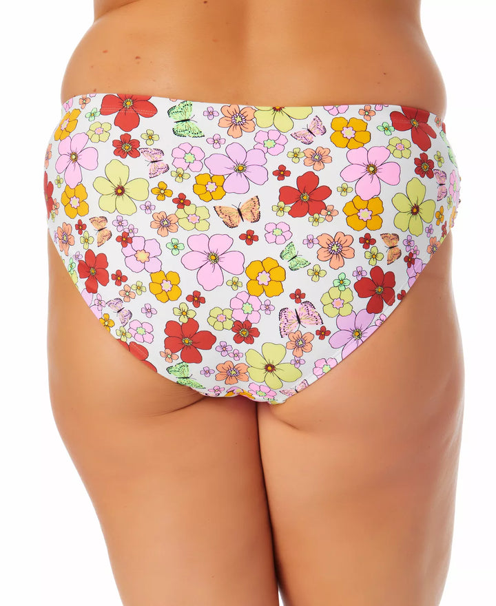 California Waves Plus Size Floral-Print Swim Bottoms