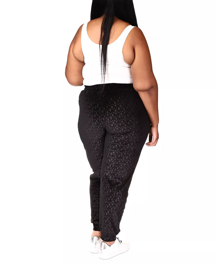 MICHAEL MICHAEL KORS Plus Size Velour-Embossed Jogger Pants